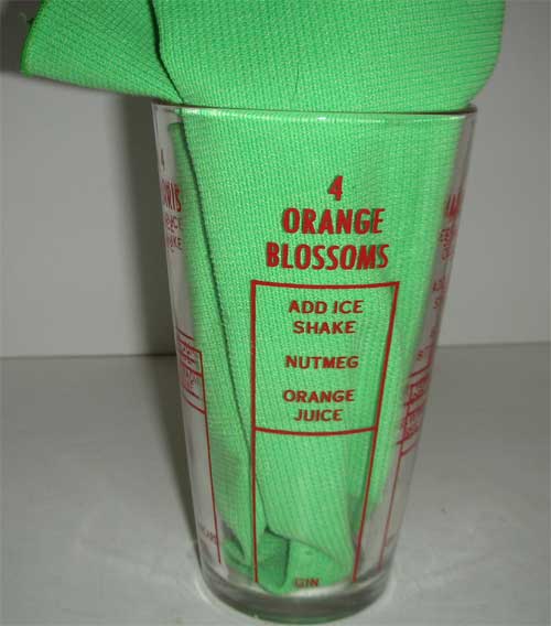 Vintage Cocktail Mixer Glass w/ Instructions Vintage Cocktail Mixer Glass w/ Instructions