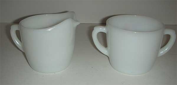 Fire King Fleurette Sugar & Creamer Fire King Fleurette Sugar & Creamer