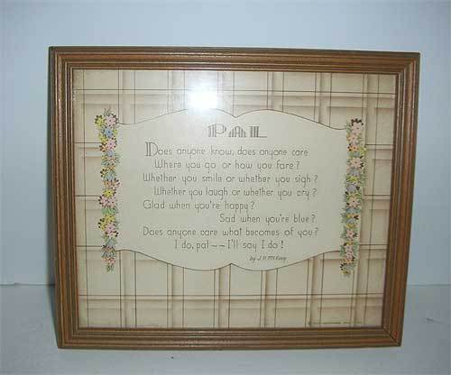 Buzza motto "Pal" poem framed picture Buzza motto "Pal" poem framed picture
