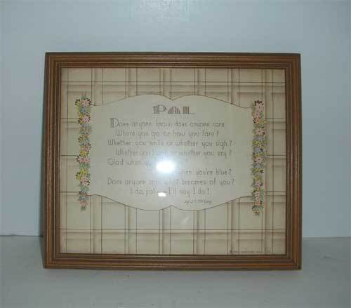 Buzza motto "Pal" poem framed picture Buzza motto "Pal" poem framed picture