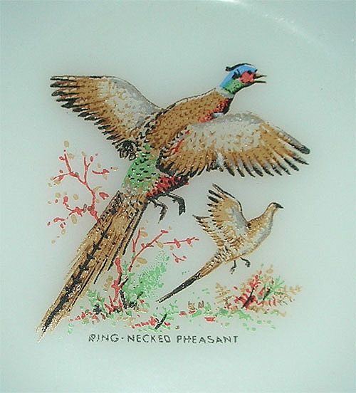 Fire King Ringneck Pheasant Game Bird Ashtray Fire King Ringneck Pheasant Game Bird Ashtray