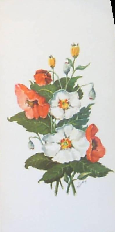 Vintage Pair of Lovely Flowers by Luthy Vintage Pair of Lovely Flowers by Luthy