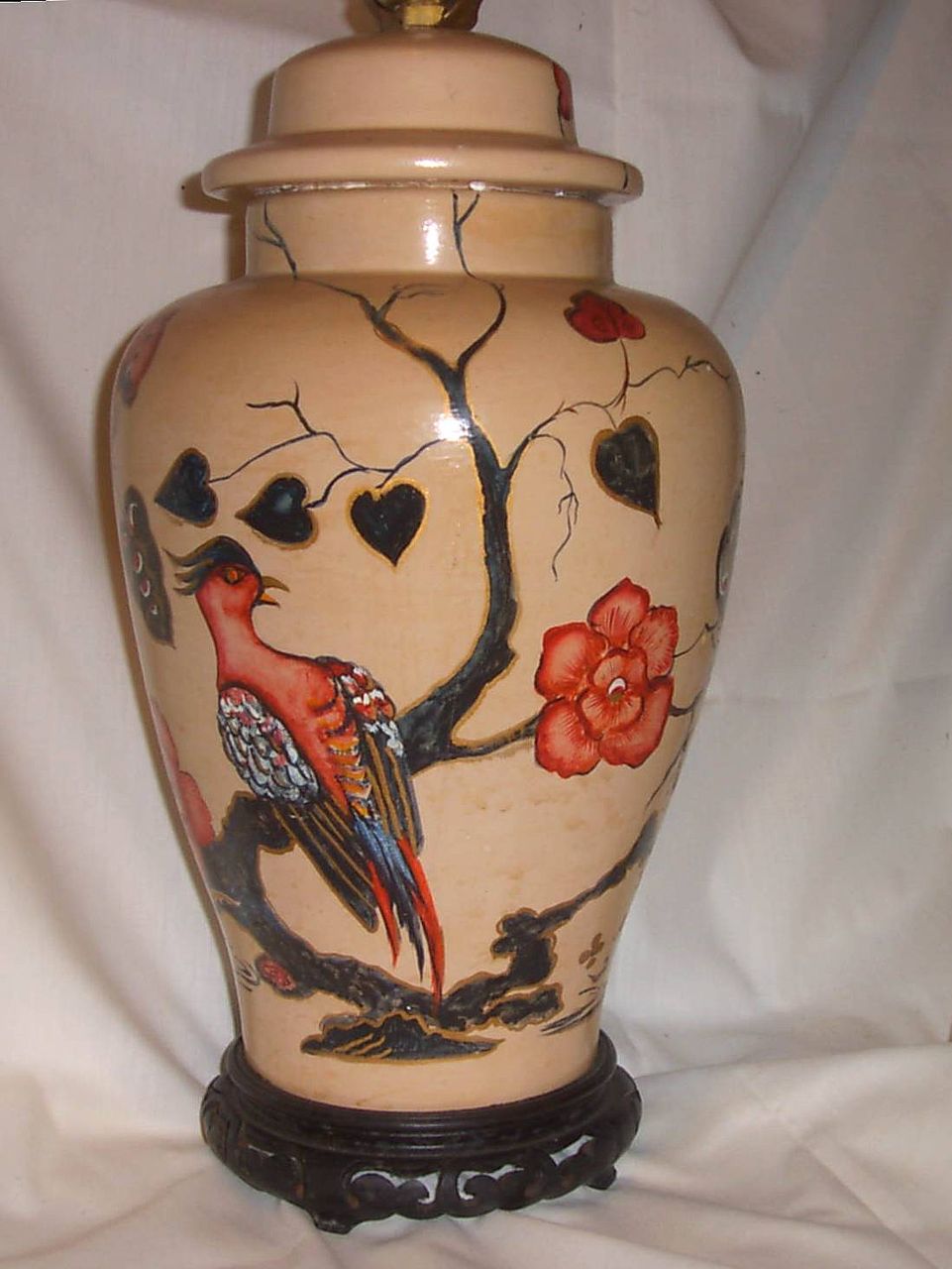 Lamp Base Handpainted Chinese Floral Lamp Base Handpainted Chinese Floral