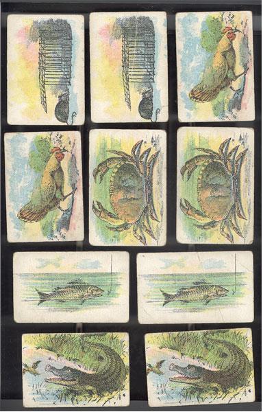 Assorted Antique Game Cards Animals Assorted Antique Game Cards Animals