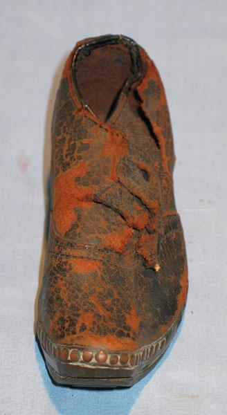 Antique Handsewn Boy's Leather shoe Antique Handsewn Boy's Leather shoe