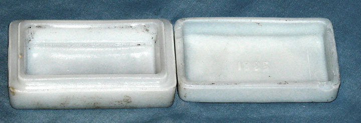 Milk glass Nadinola cream container Milk glass Nadinola cream container