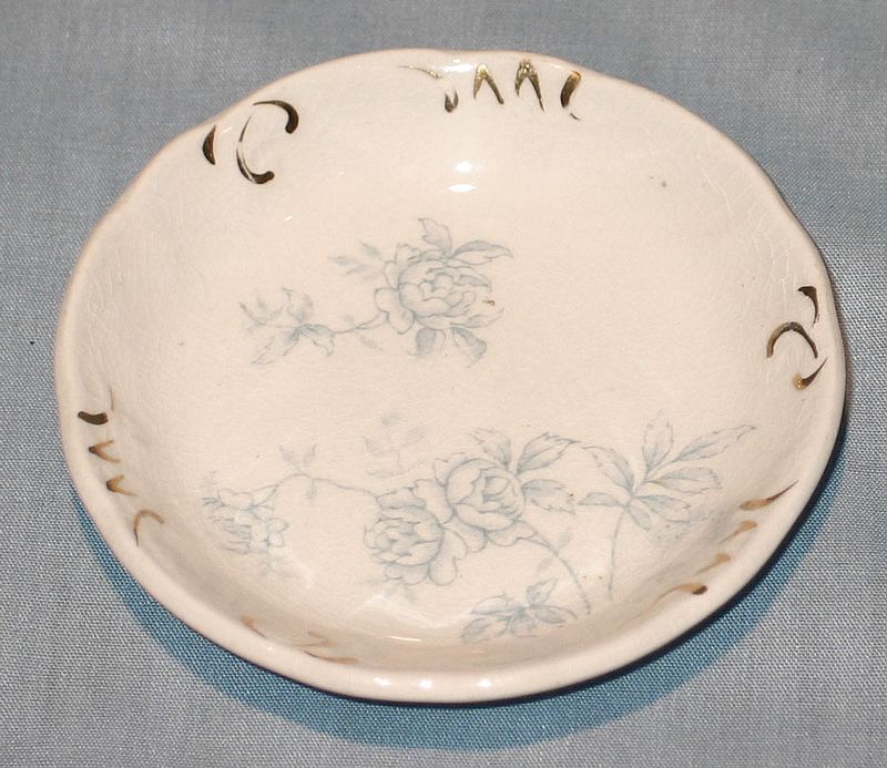 J&G Meakin Blue Transferware Butter Pat J&G Meakin Blue Transferware Butter Pat