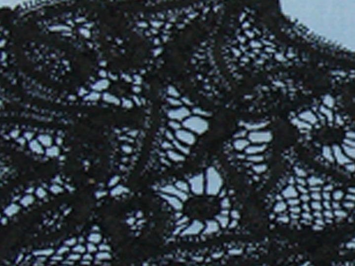Battenburg black lace collar Battenburg black lace collar