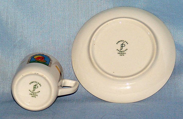 Porcelain demitasse cup Porto Seguro Praia Hotel Brazil Porcelain demitasse cup Porto Seguro Praia Hotel Brazil
