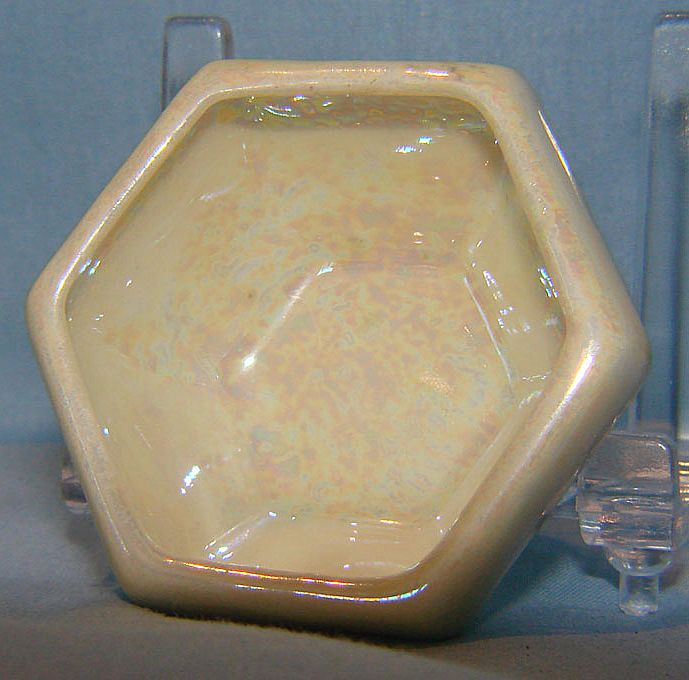 TK Czechoslovakia hexagonal luster open salt TK Czechoslovakia hexagonal luster open salt