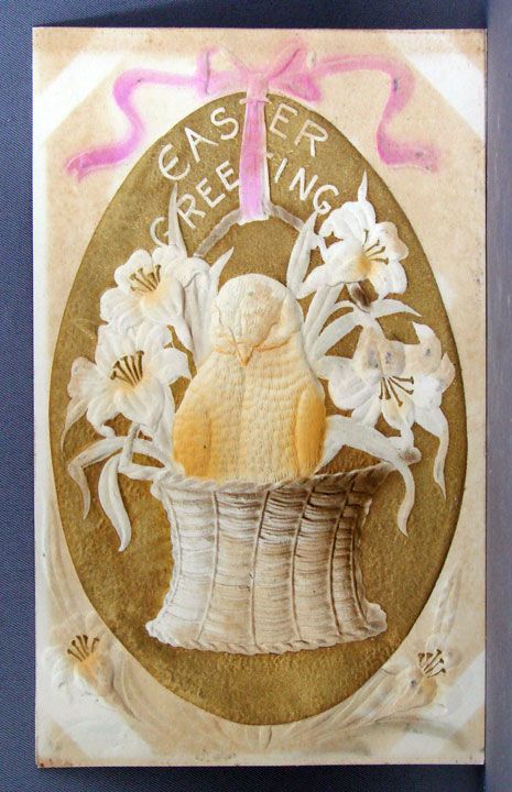 1909 Embossed and airbrushed Easter Postcard 1909 Embossed and airbrushed Easter Postcard