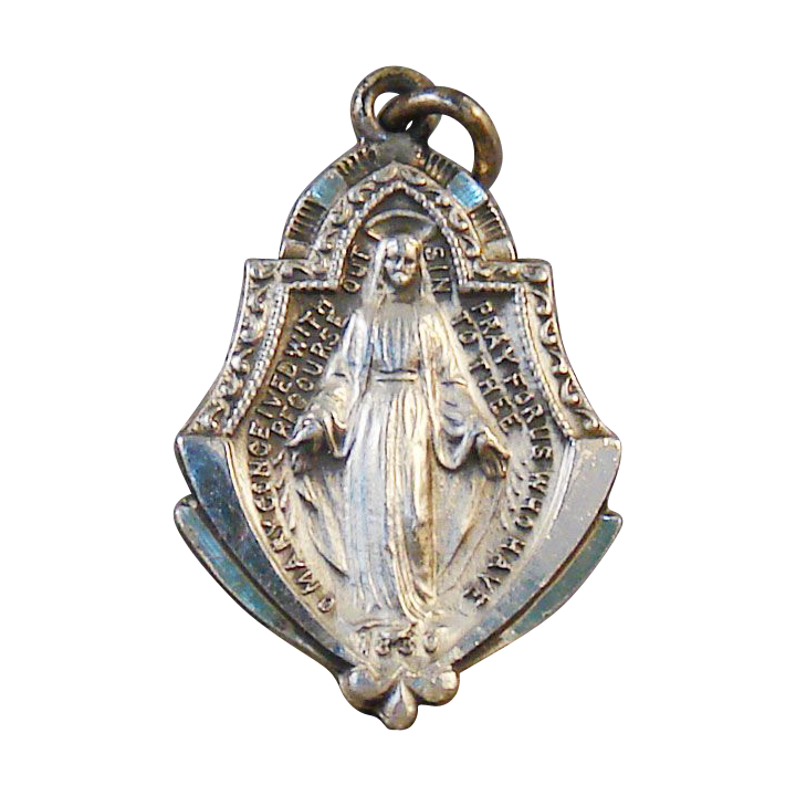 HMH Miraculous Mary Sterling Silver Medal HMH Miraculous Mary Sterling Silver Medal