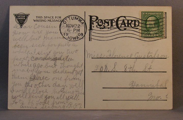 1909 postmarked San Francisco Earthquake chromolithograph post card 1909 postmarked San Francisco Earthquake chromolithograph post card