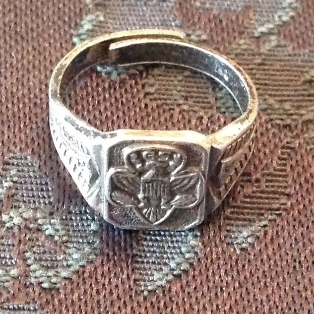 Vintage sterling silver Girl Scout ring from carolynstt on Ruby Lane