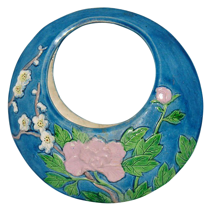 Ceramic Wall Pocket Basket Ceramic Wall Pocket Basket