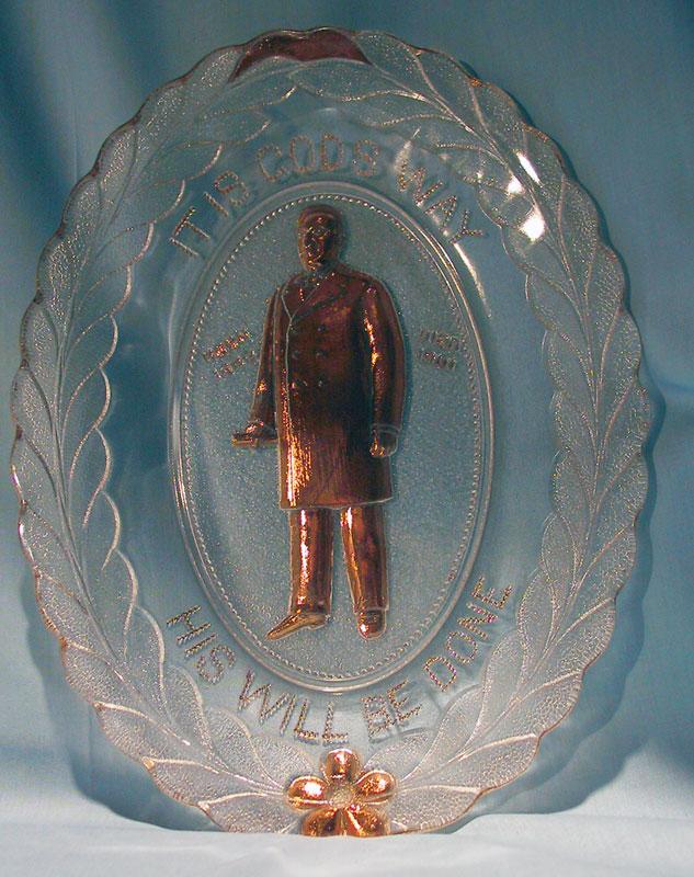 President McKinley Memorial Bread Tray with Gold Trim President McKinley Memorial Bread Tray with Gold Trim
