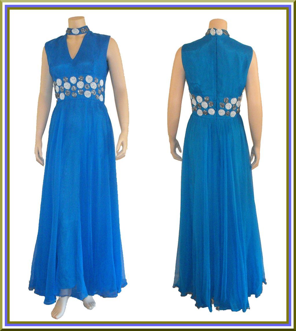 1960's Designer Beaded Evening Gown by Darieux, Paris-New York 1960's Designer Beaded Evening Gown by Darieux, Paris-New York