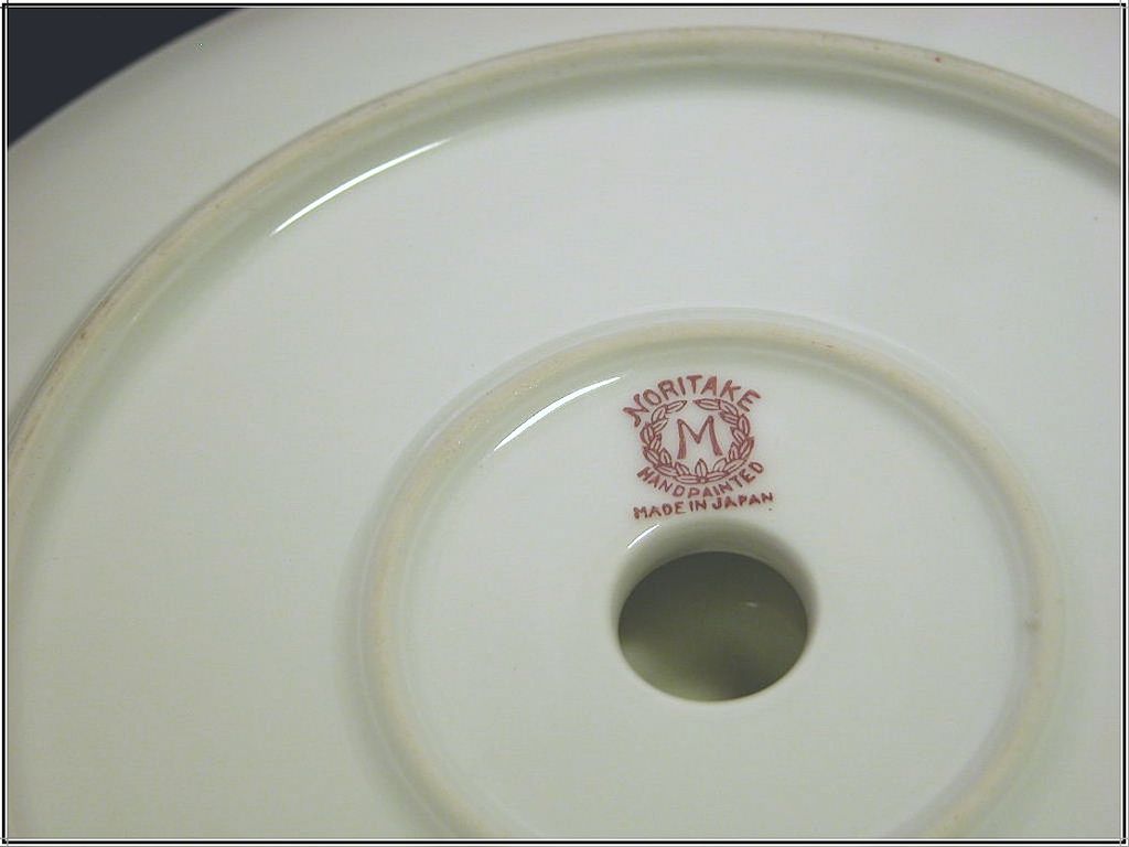 Noritake c1918 Blue Luster Floral Tidbit Tray, Handled Dish Noritake c1918 Blue Luster Floral Tidbit Tray, Handled Dish