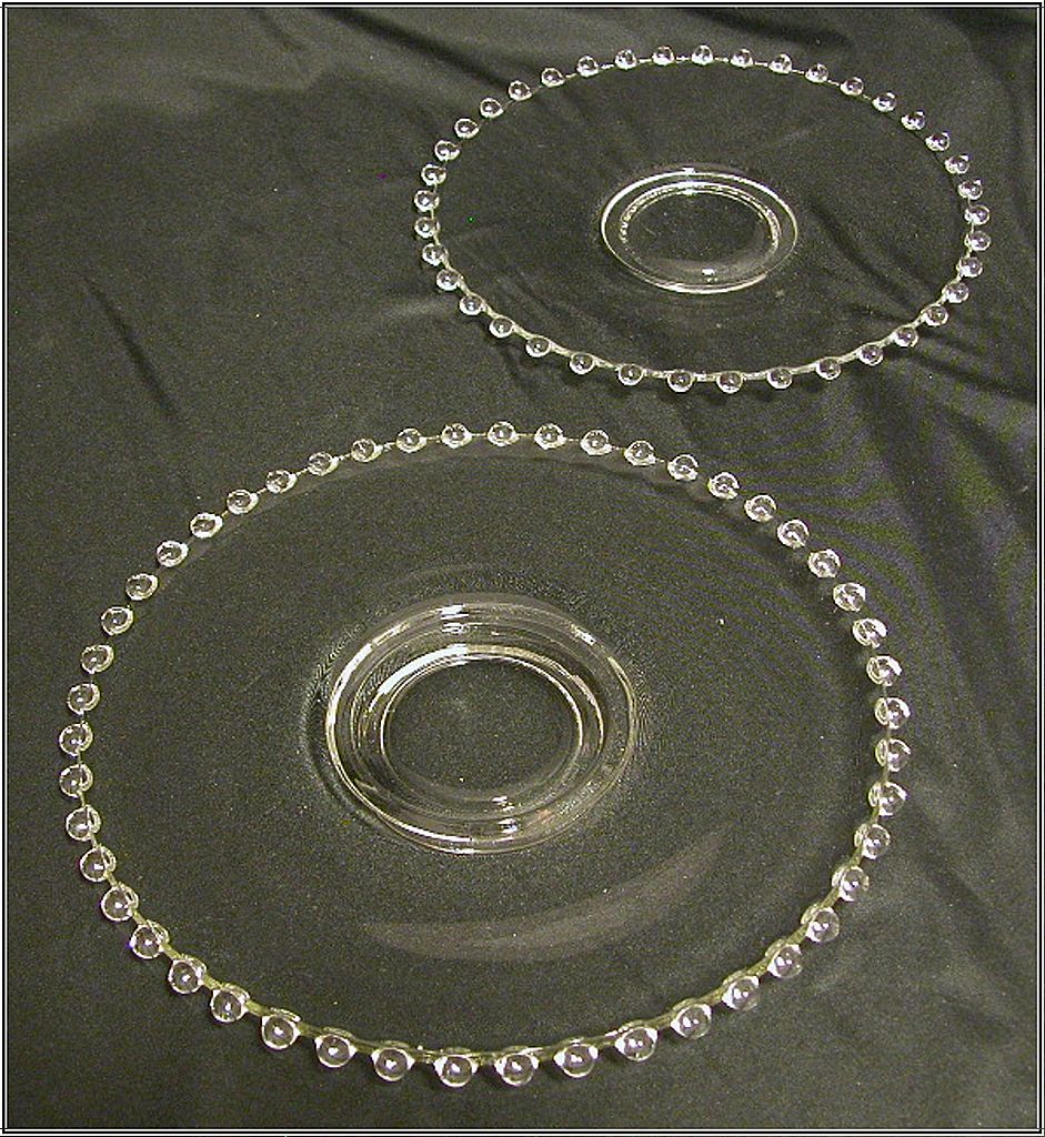 Set of 2 Imperial Candlewick Plates, Dessert, Salad Set of 2 Imperial Candlewick Plates, Dessert, Salad