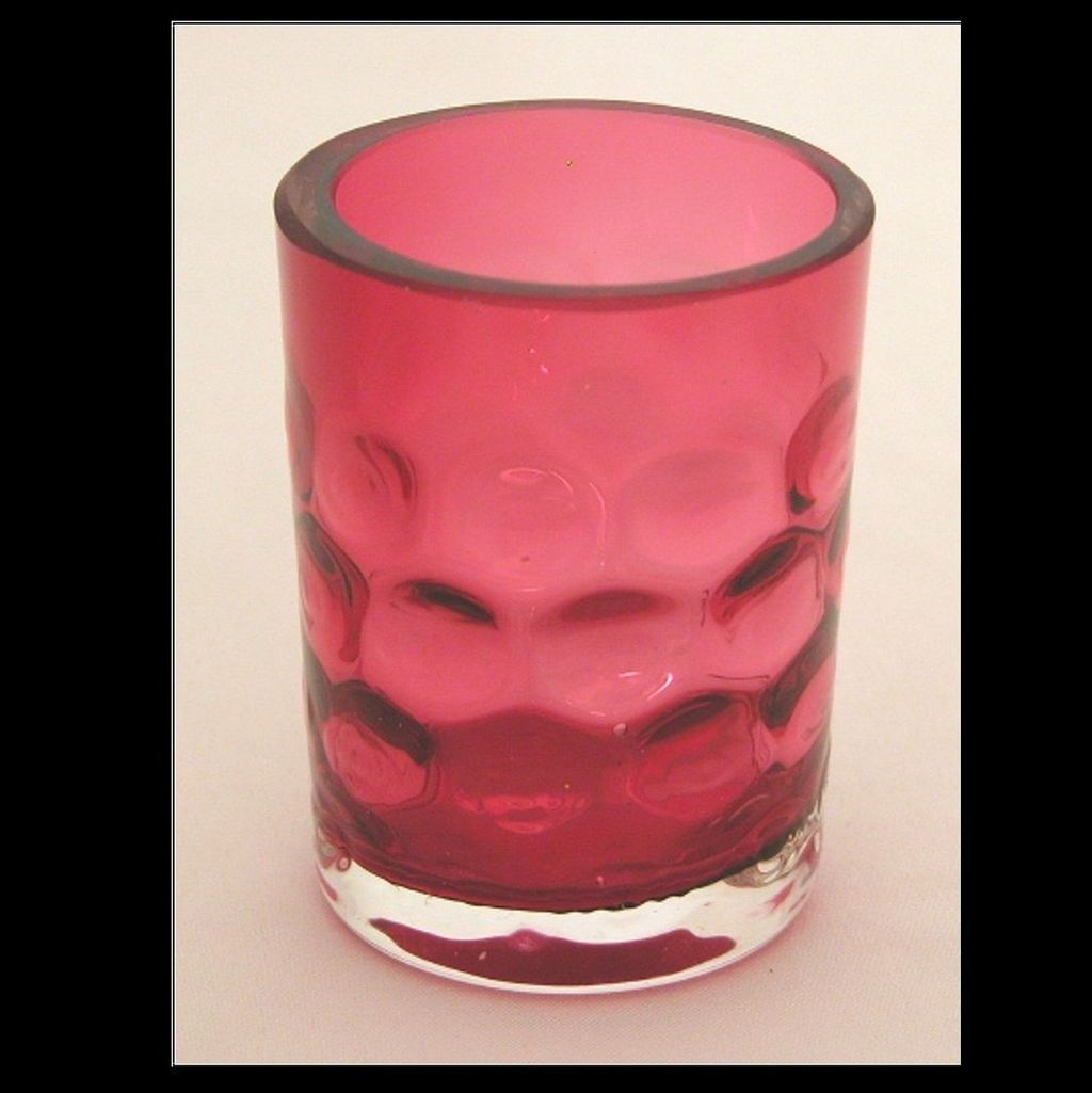 Fenton Cranberry Dot Optic Shot Glass Fenton Cranberry Dot Optic Shot Glass