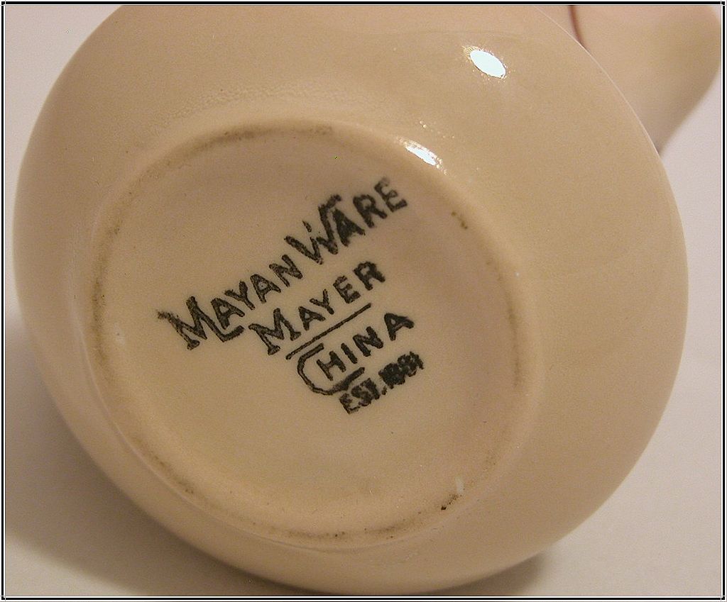 Mayer China Mayan Ware Restaurant Creamer Cream Pitcher Mayer China Mayan Ware Restaurant Creamer Cream Pitcher