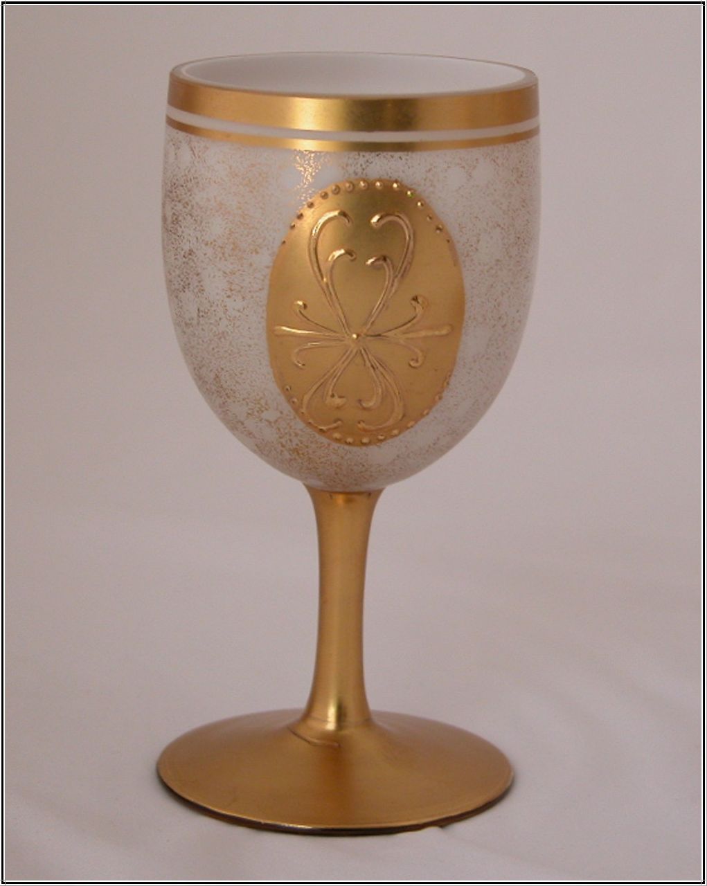 Imperlux Czech Cased Glass Decanter & Goblets, Czechoslovakia Imperlux Czech Cased Glass Decanter & Goblets, Czechoslovakia