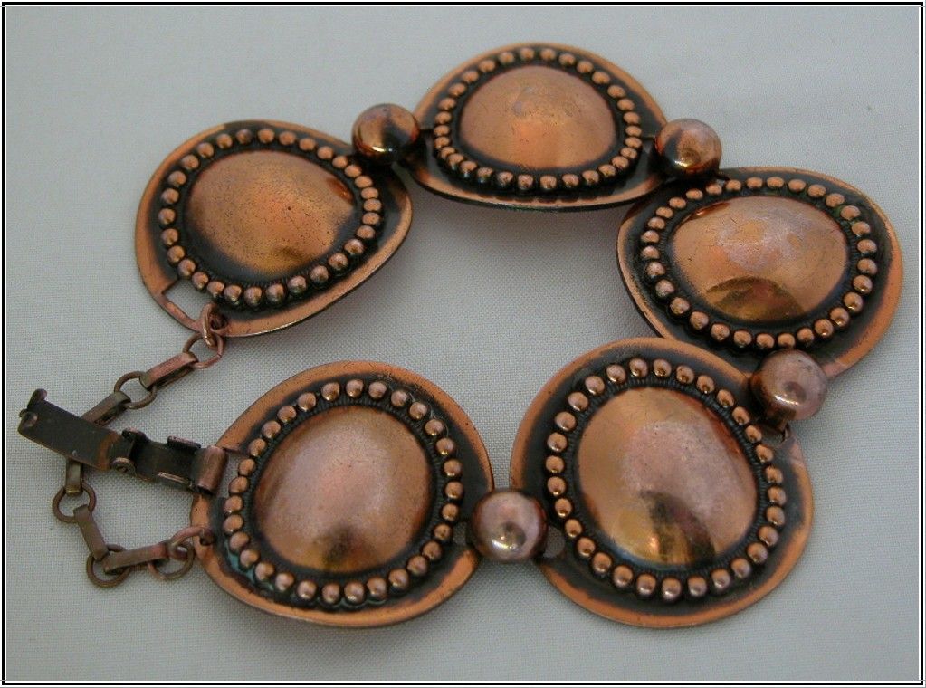 Bold Copper Link Bracelet with Safety Chain Bold Copper Link Bracelet with Safety Chain