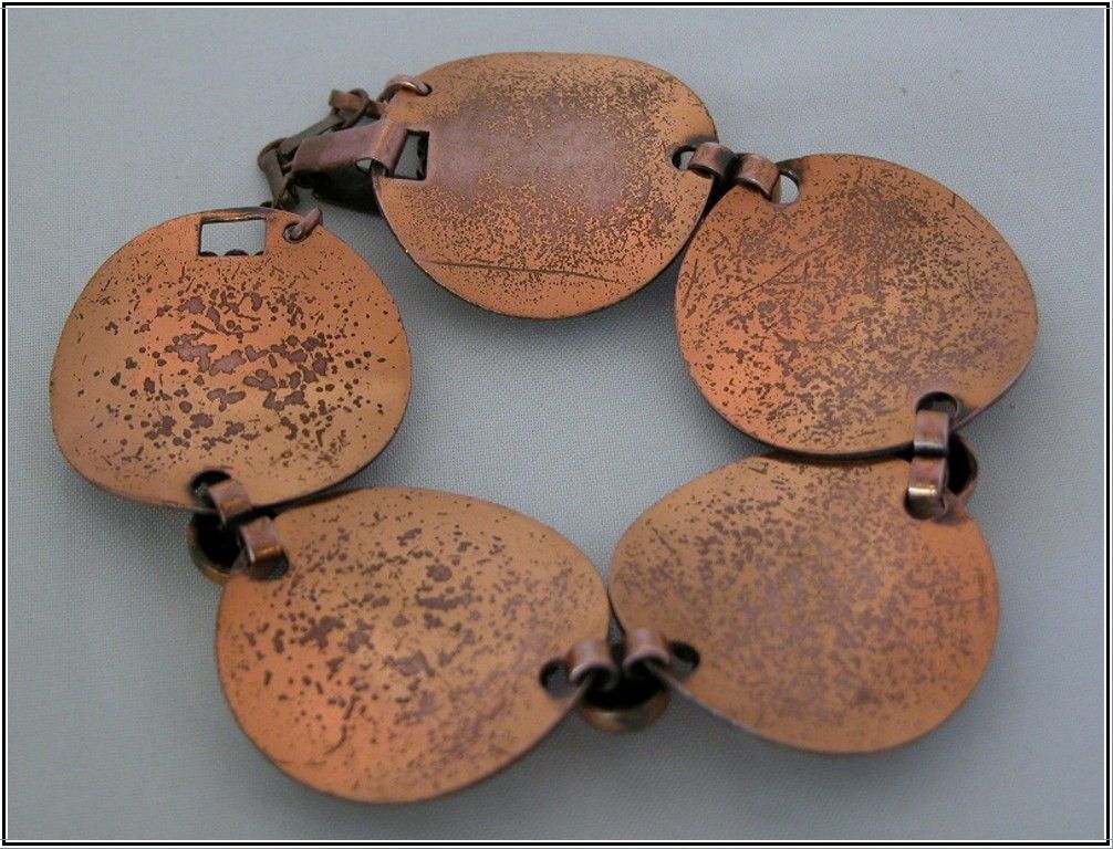 Bold Copper Link Bracelet with Safety Chain Bold Copper Link Bracelet with Safety Chain
