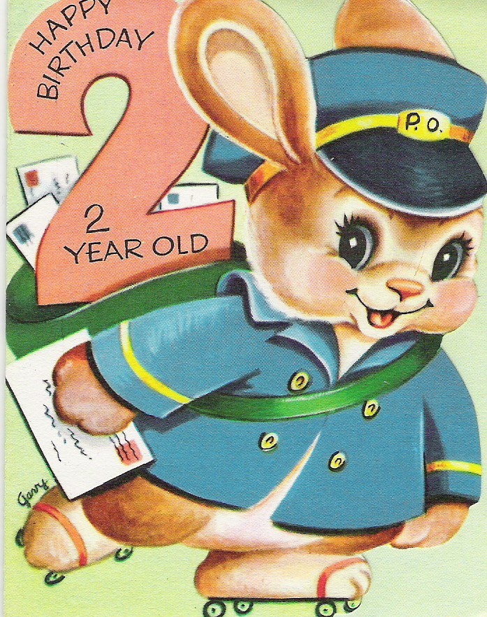 9 Vintage Child's Gibson-Norwalk Birthday Cards for Ages 1-6 9 Vintage Child's Gibson-Norwalk Birthday Cards for Ages 1-6