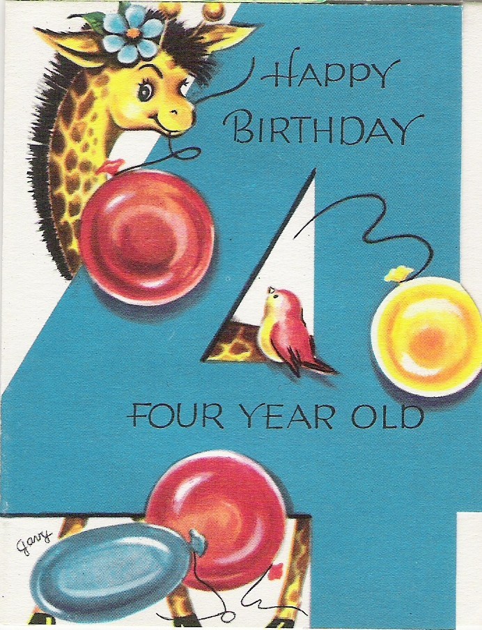 9 Vintage Child's Gibson-Norwalk Birthday Cards for Ages 1-6 9 Vintage Child's Gibson-Norwalk Birthday Cards for Ages 1-6