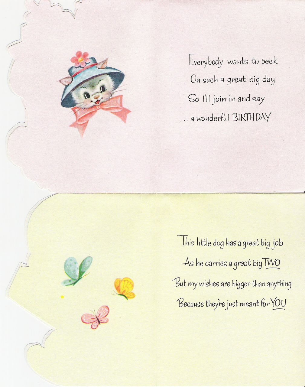 9 Vintage Child's Gibson-Norwalk Birthday Cards for Ages 1-6 9 Vintage Child's Gibson-Norwalk Birthday Cards for Ages 1-6