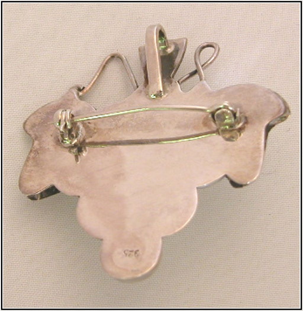 Sterling Silver Grape Harvest Pin / Pendant Sterling Silver Grape Harvest Pin / Pendant
