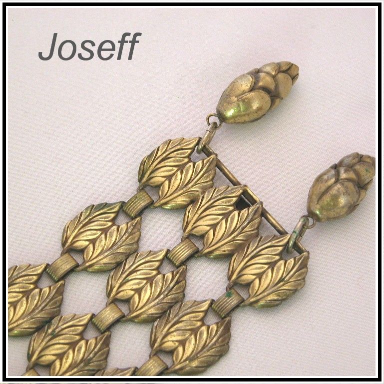 Joseff of Hollywood Russian Gold Leaf & Pine Cone Bracelet Joseff of Hollywood Russian Gold Leaf & Pine Cone Bracelet