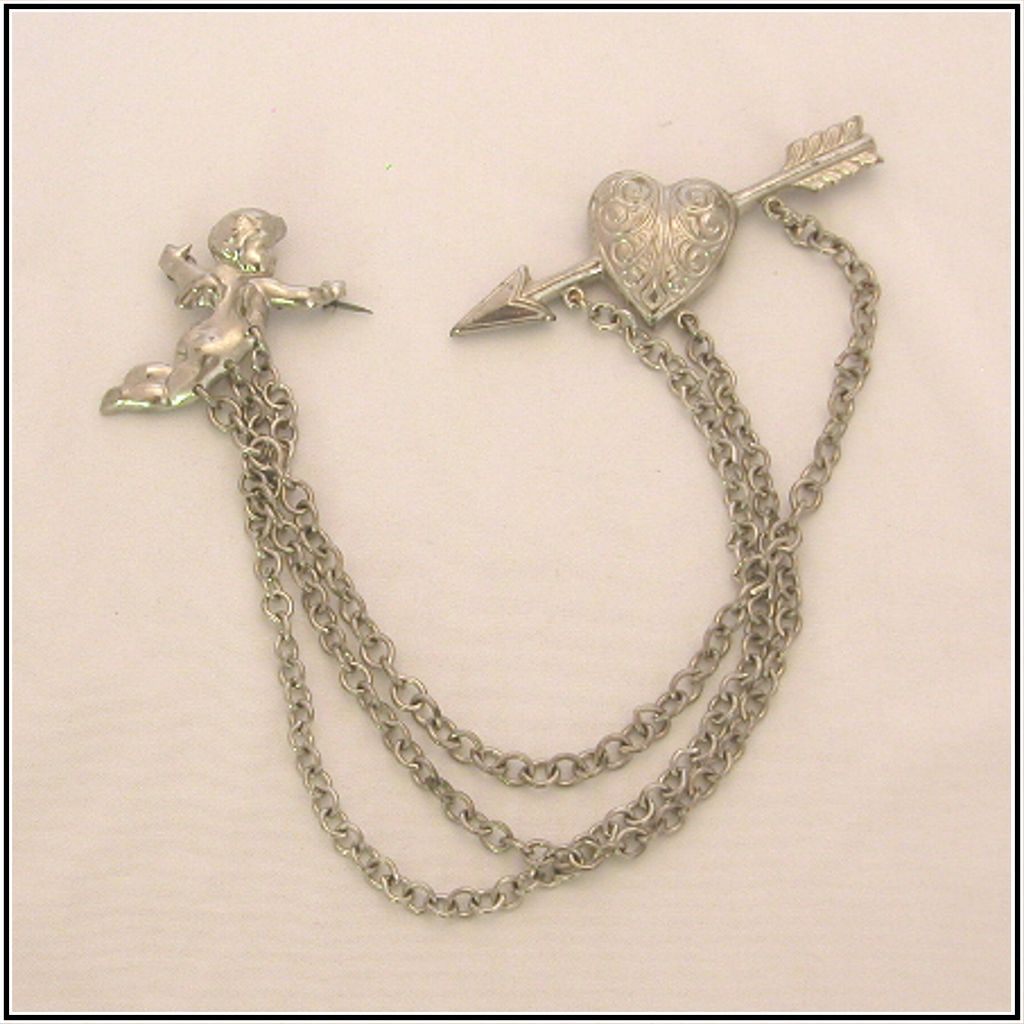Cupid & Arrow Double Pin, Valentine Pin Cupid & Arrow Double Pin, Valentine Pin