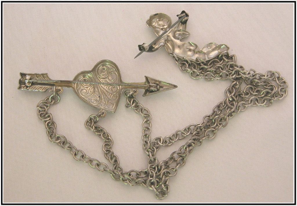 Cupid & Arrow Double Pin, Valentine Pin Cupid & Arrow Double Pin, Valentine Pin