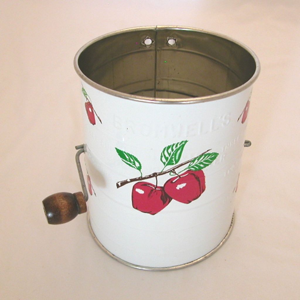 Bromwell's Flour Sifter with Apple Pattern Bromwell's Flour Sifter with Apple Pattern