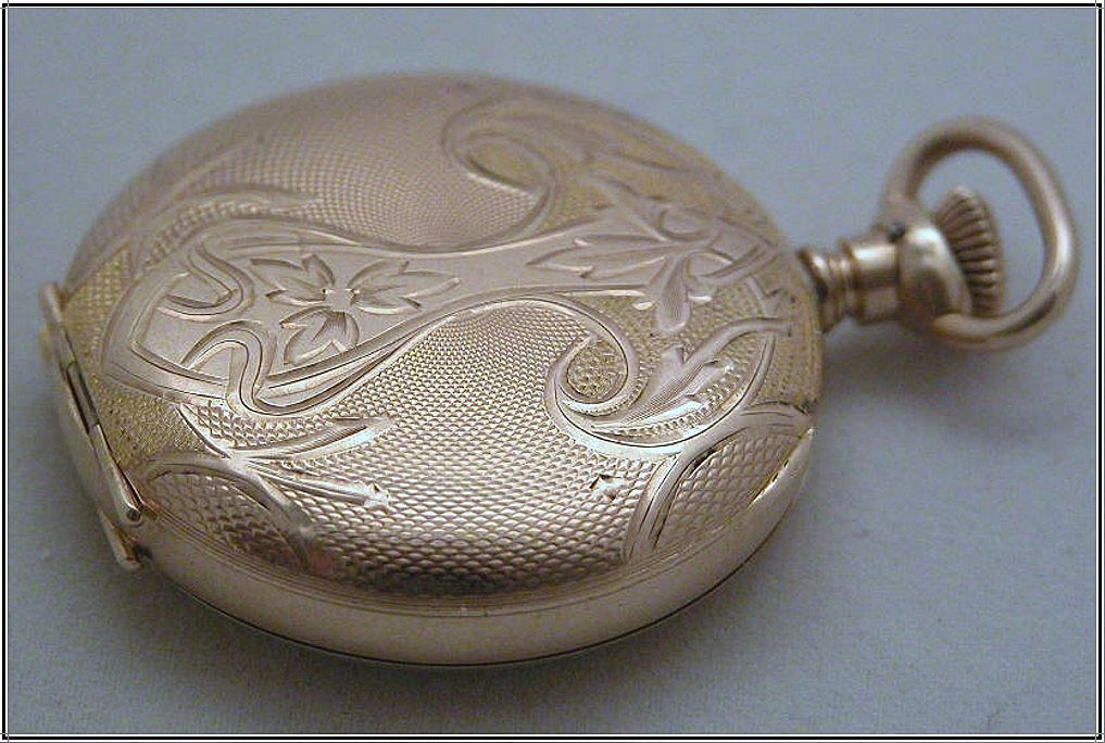 Dueber Hampden Ladies Pocket Watch, 14K G.F., ca 1914, Size 0 Diadem Hunter Case Dueber Hampden Ladies Pocket Watch, 14K G.F., ca 1914, Size 0 Diadem Hunter Case