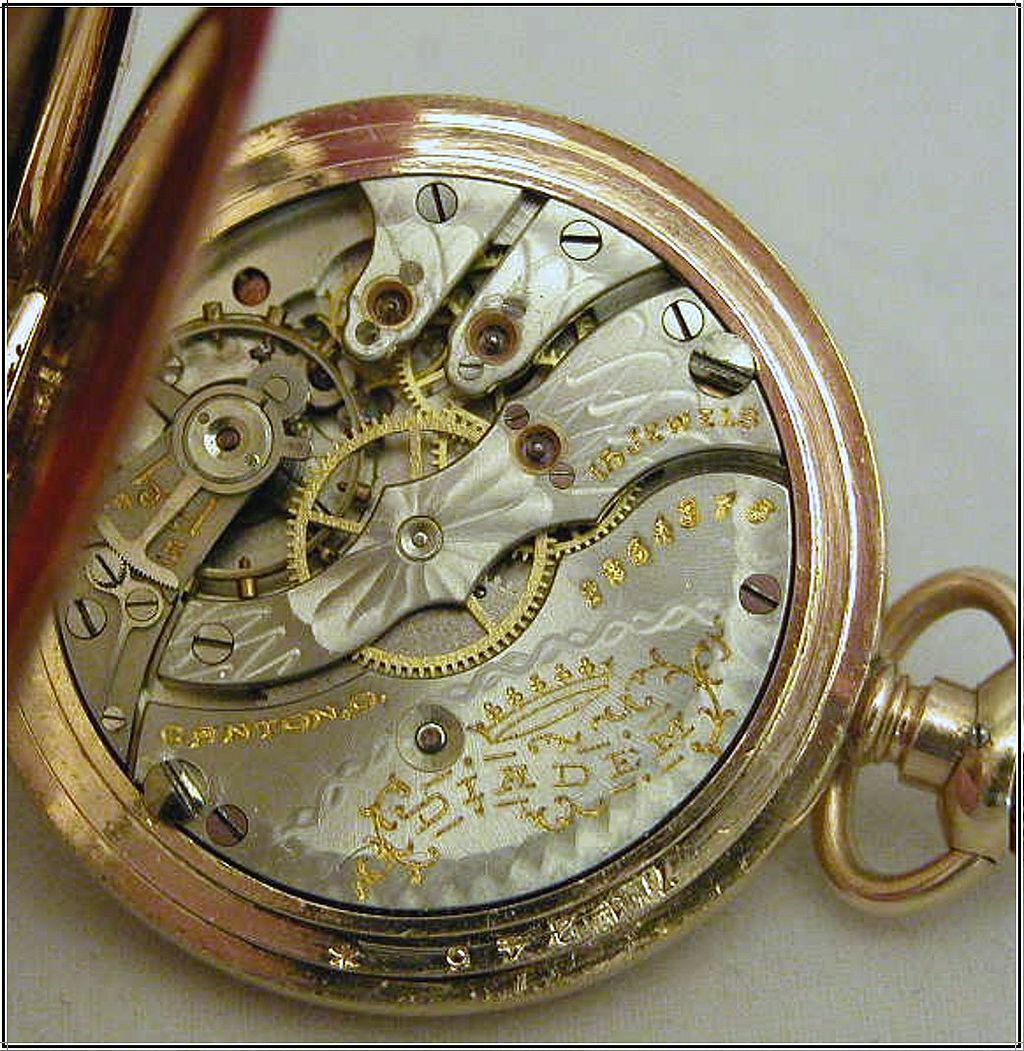Dueber Hampden Ladies Pocket Watch, 14K G.F., ca 1914, Size 0 Diadem Hunter Case Dueber Hampden Ladies Pocket Watch, 14K G.F., ca 1914, Size 0 Diadem Hunter Case