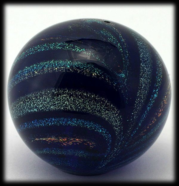 Dichroic art Glass Paperweight Rainbows in Cobalt Blue Miniature Glass Orb Dichroic art Glass Paperweight Rainbows in Cobalt Blue Miniature Glass Orb
