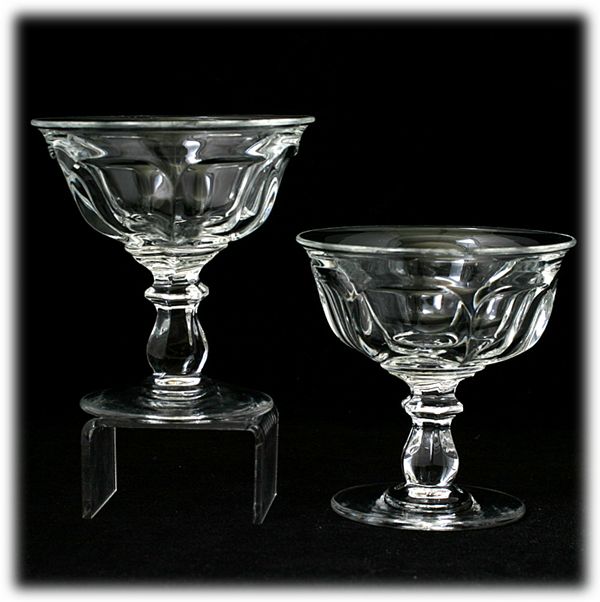 Heisey Colonial Elegant Glass Pair Tall Champagne Sherbet Glasses Vintage Crystal Heisey Colonial Elegant Glass Pair Tall Champagne Sherbet Glasses Vintage Crystal