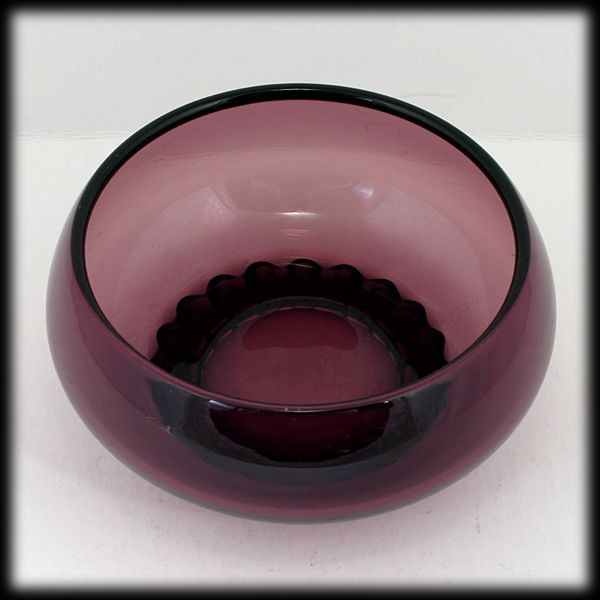 New Martinville Viking Princess Amethyst Art Glass Bowl Candy Dish Vintage New Martinville Viking Princess Amethyst Art Glass Bowl Candy Dish Vintage