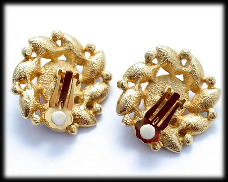 Bright and Bold Multicolored Rhinestone Clip Earrings Bright and Bold Multicolored Rhinestone Clip Earrings