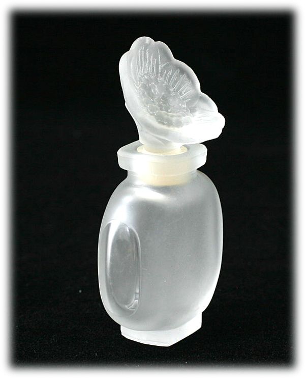 French Perfume Bottle Vintage Frosted Crystal Flower French Perfume Bottle Vintage Frosted Crystal Flower