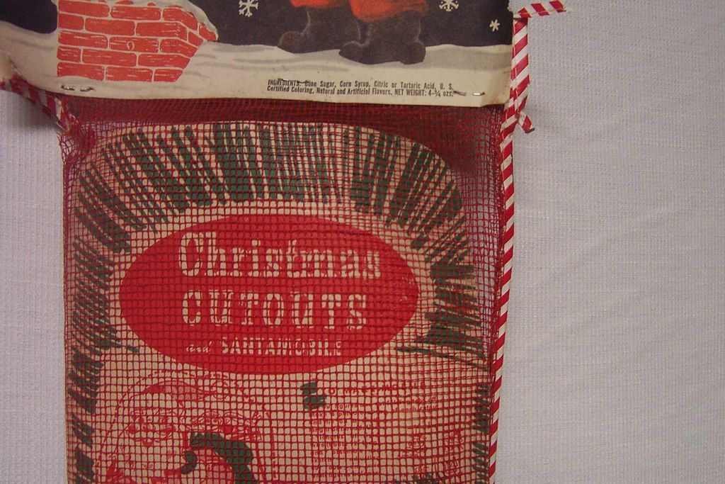 Vintage Mesh Christmas Stocking Toys Games Filled Unopened Vintage Mesh Christmas Stocking Toys Games Filled Unopened