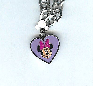 Minnie Mouse Heart Charm Necklace Minnie Mouse Heart Charm Necklace
