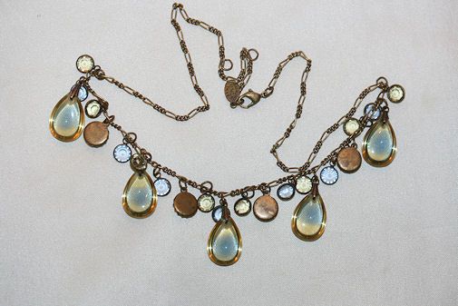 Vintage Anne Koplik Necklace with Crystals &Antique Beads Vintage Anne Koplik Necklace with Crystals &Antique Beads