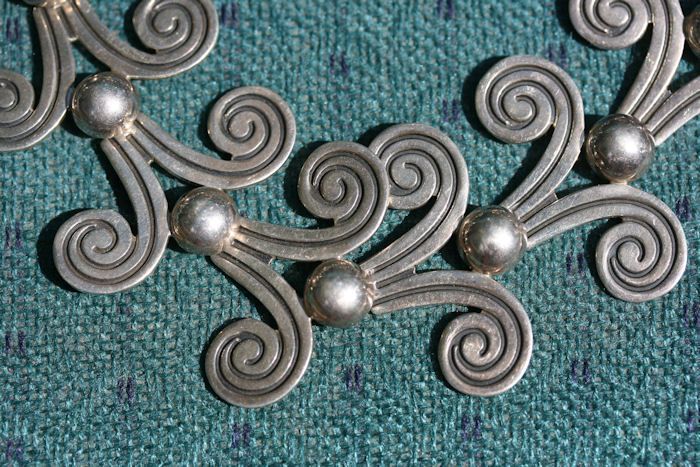 Handmade Designer 18.25 inches Sterling Silver Necklace marked MBN Handmade Designer 18.25 inches Sterling Silver Necklace marked MBN