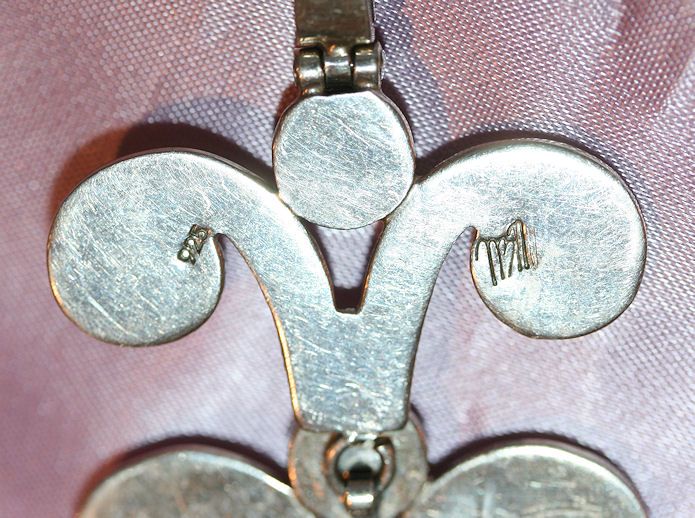 Handmade Designer 18.25 inches Sterling Silver Necklace marked MBN Handmade Designer 18.25 inches Sterling Silver Necklace marked MBN