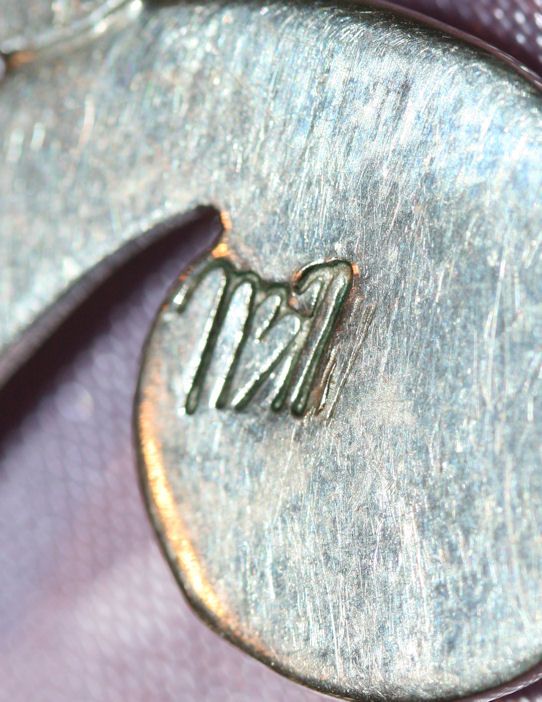 Handmade Designer 18.25 inches Sterling Silver Necklace marked MBN Handmade Designer 18.25 inches Sterling Silver Necklace marked MBN