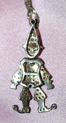 Fantastic Sterling Happy Dancing Man Pendant w/ Sterling Necklace Fantastic Sterling Happy Dancing Man Pendant w/ Sterling Necklace